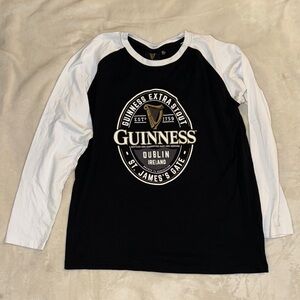 Guinness Black and White Raglan Shirt